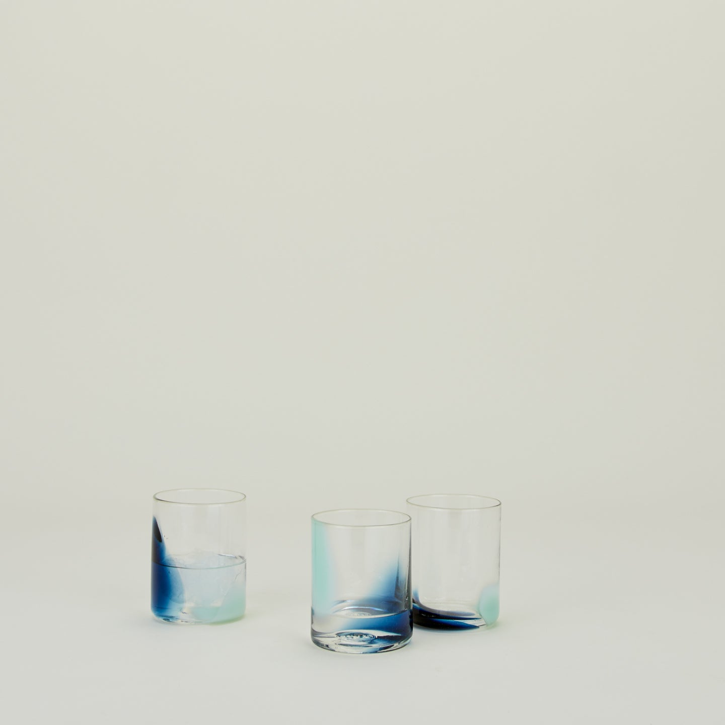 Hand Blown Tumbler - Peacock + Sky