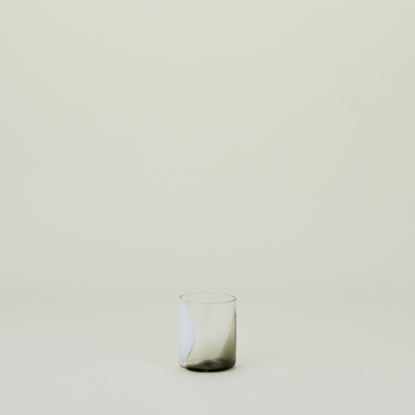 Hand Blown Tumbler - White + Grey