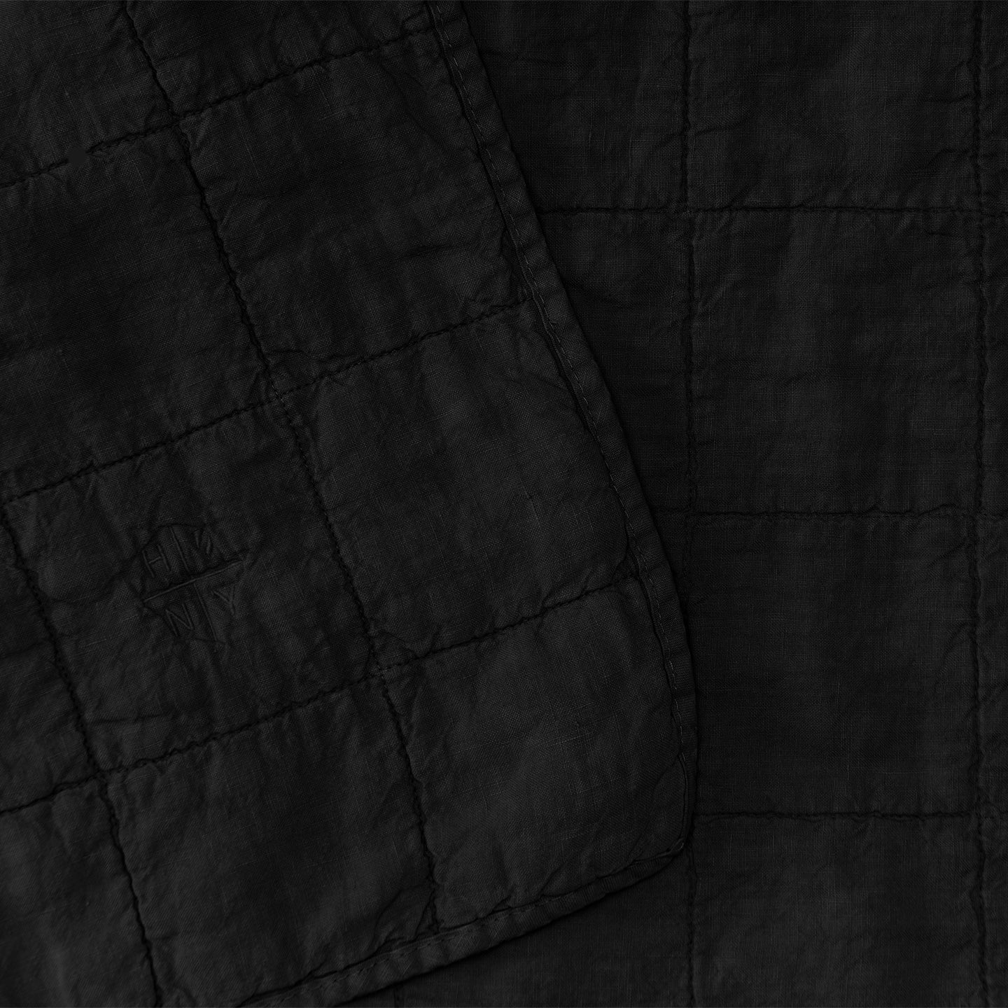 Simple Linen Quilt - Black