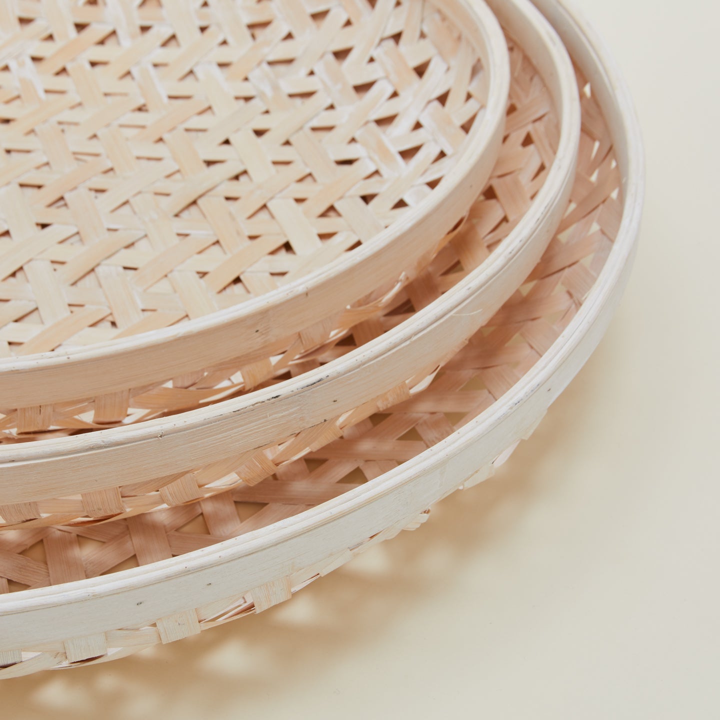 Handwoven Bamboo Baskets, Set of 3