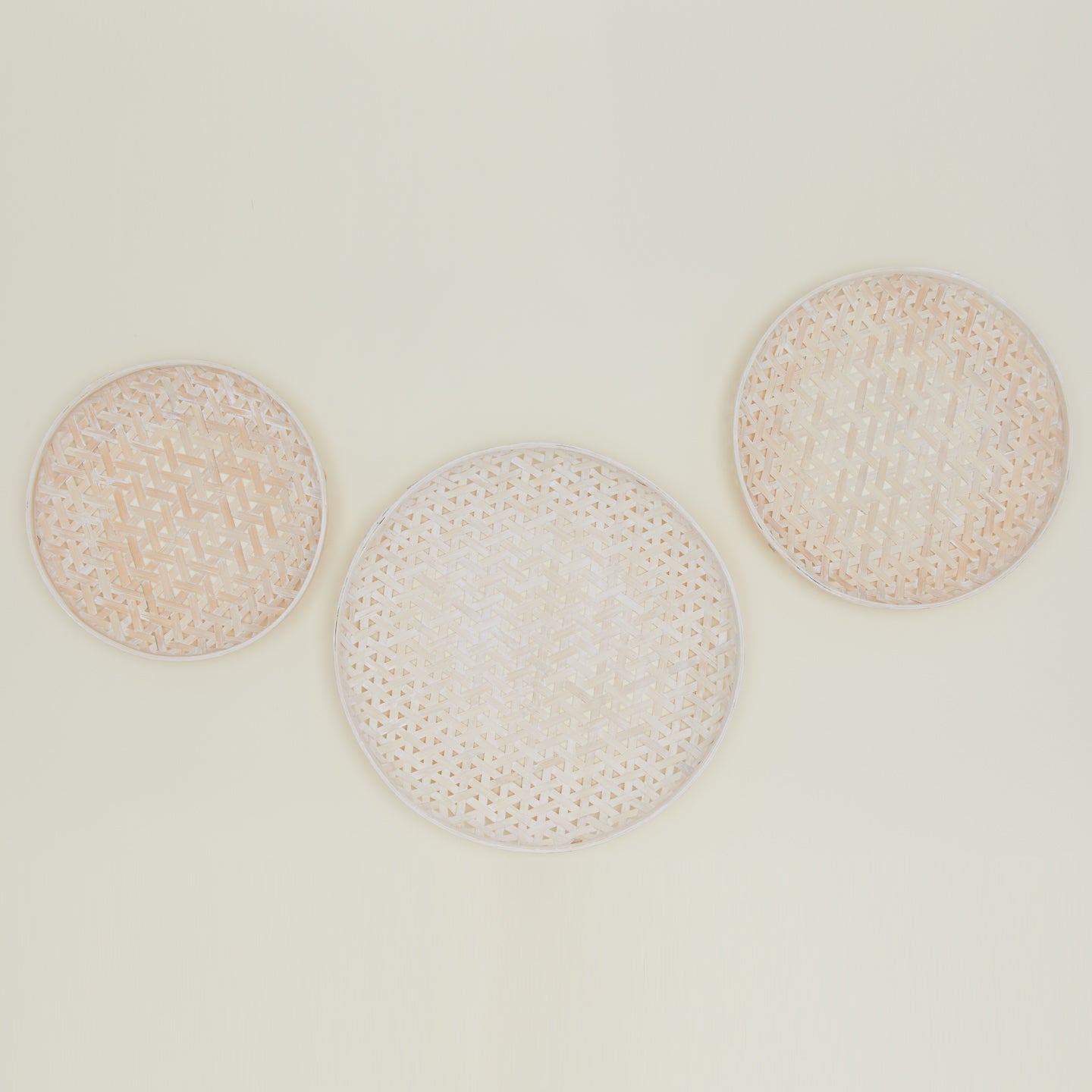 Handwoven Bamboo Baskets, Set of 3