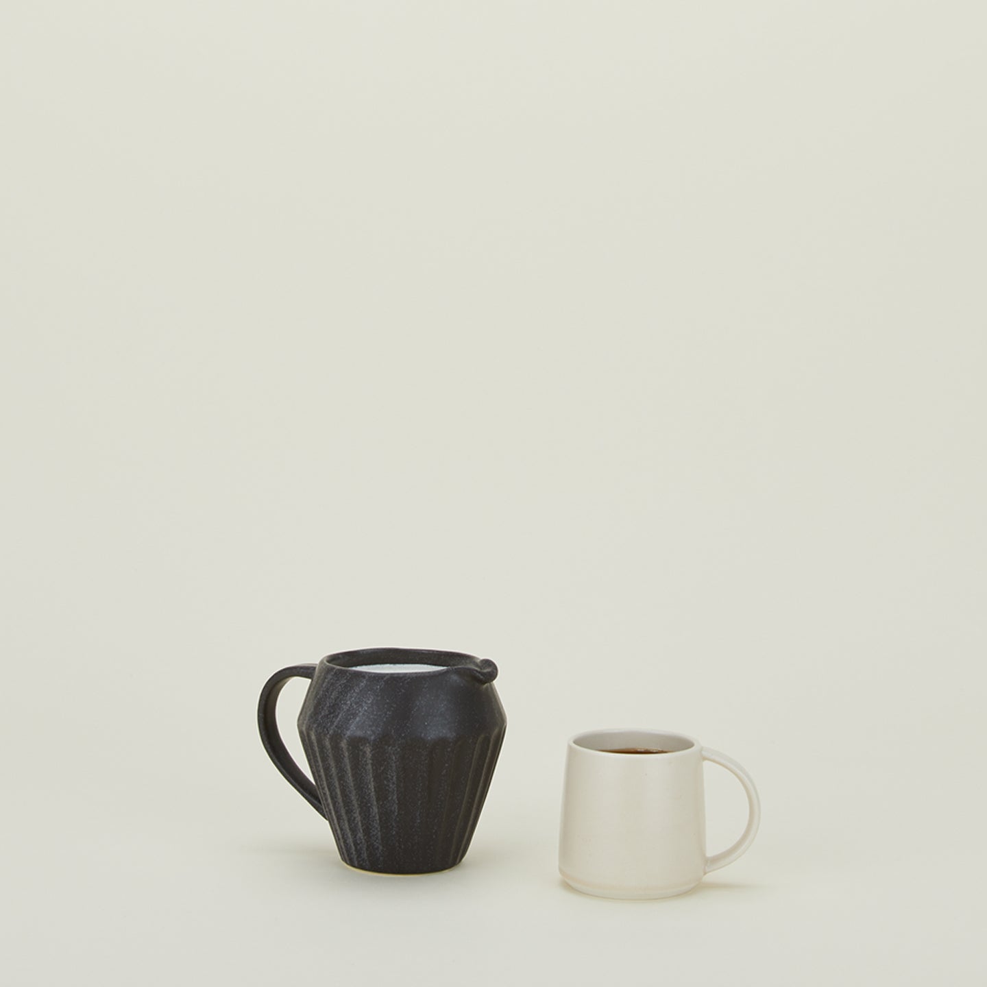 Pleated Stoneware Creamer