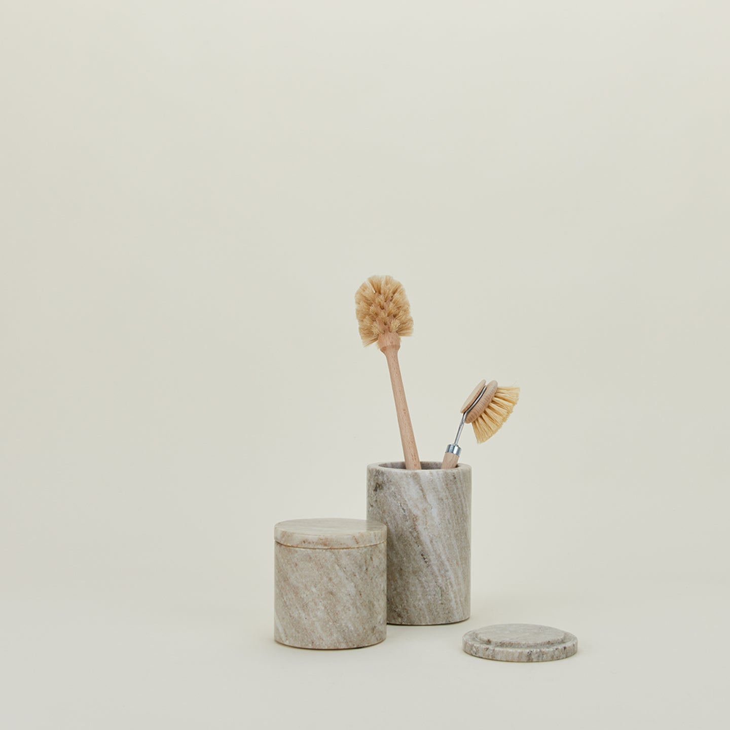 Modern Marble Canister - Beige
