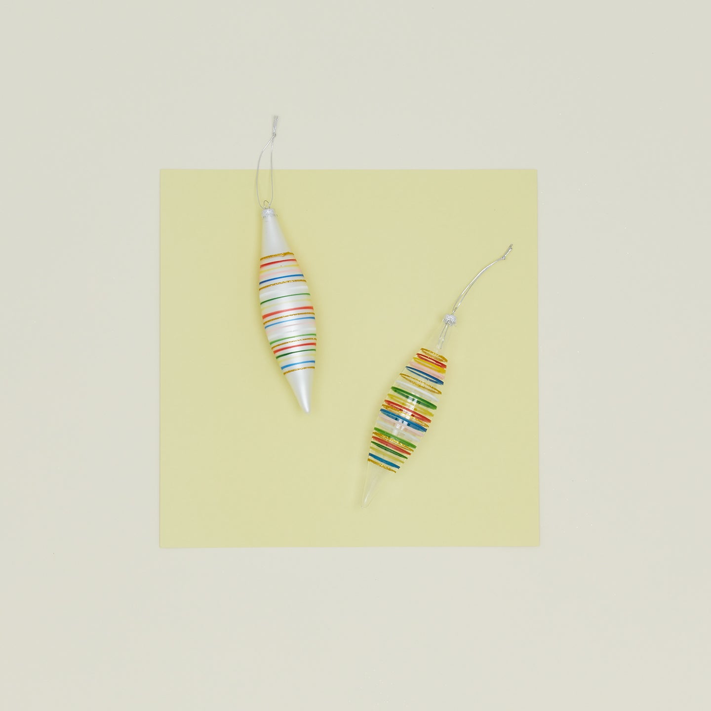 Rainbow Spindle Ornament, Set of 2