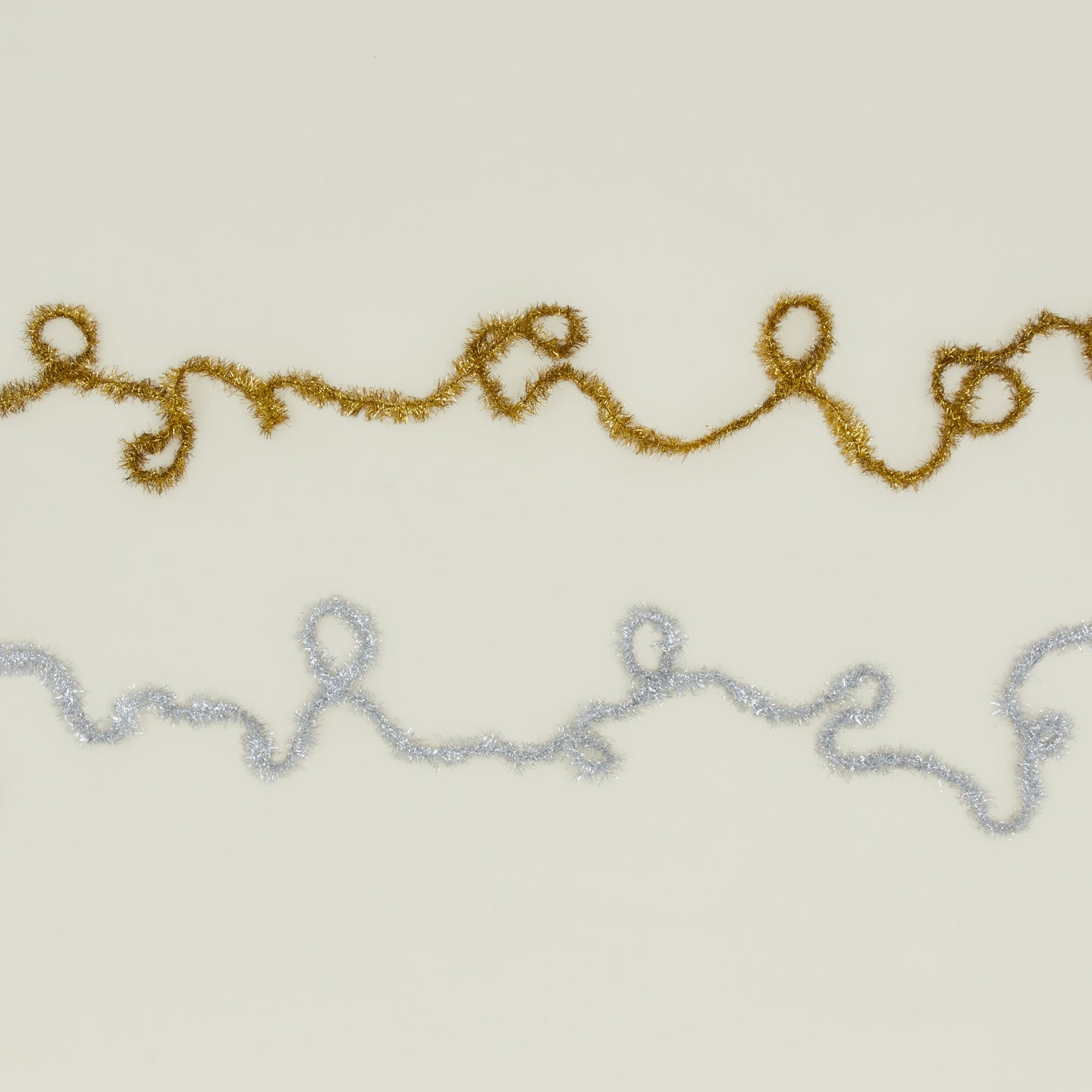 Twisted Tinsel Trim - Silver