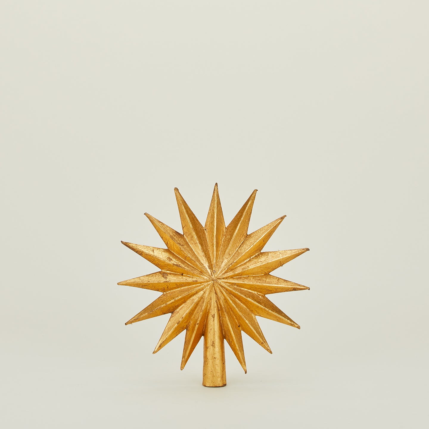 Paper Mache Tree Topper - Elegant Star