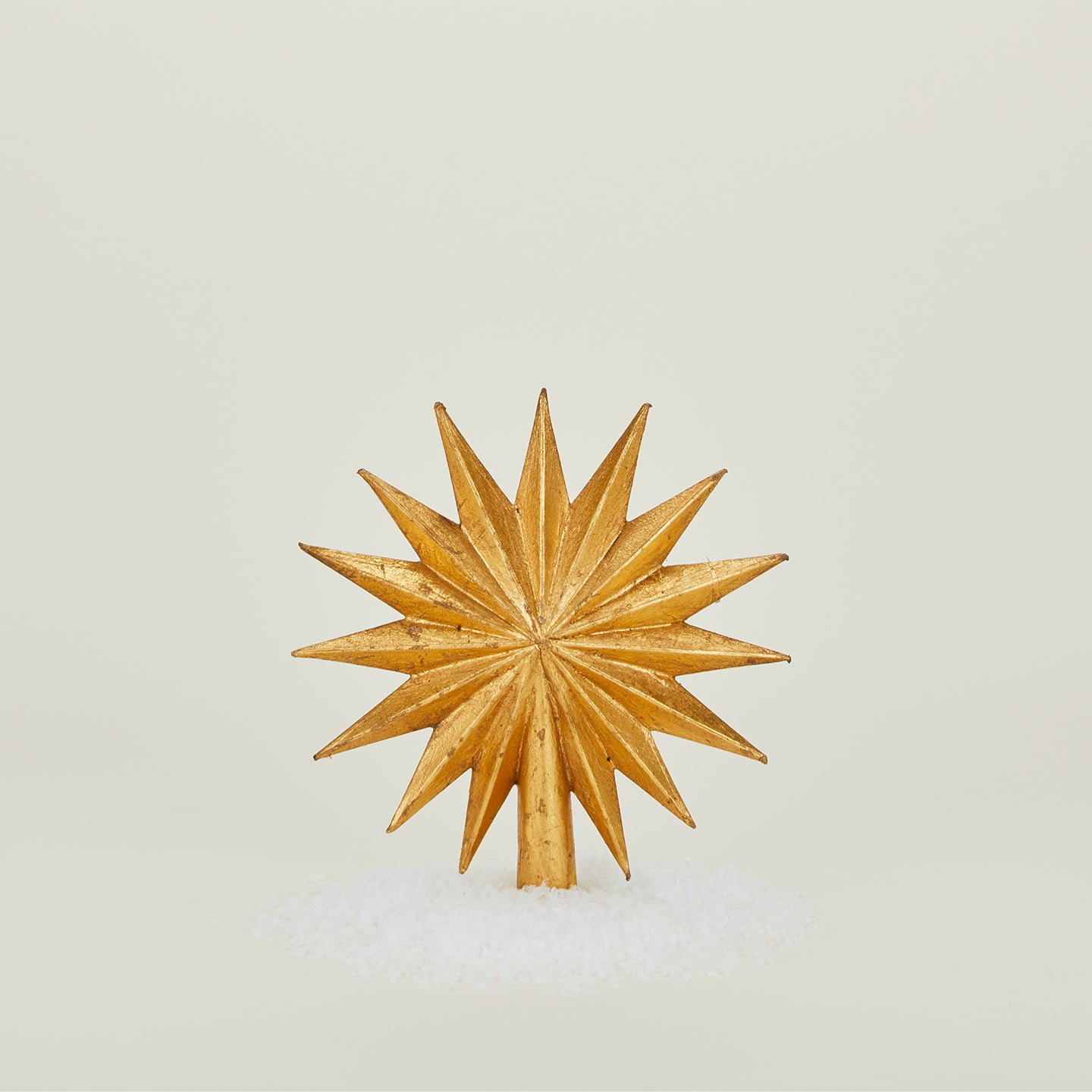 Paper Mache Tree Topper - Elegant Star