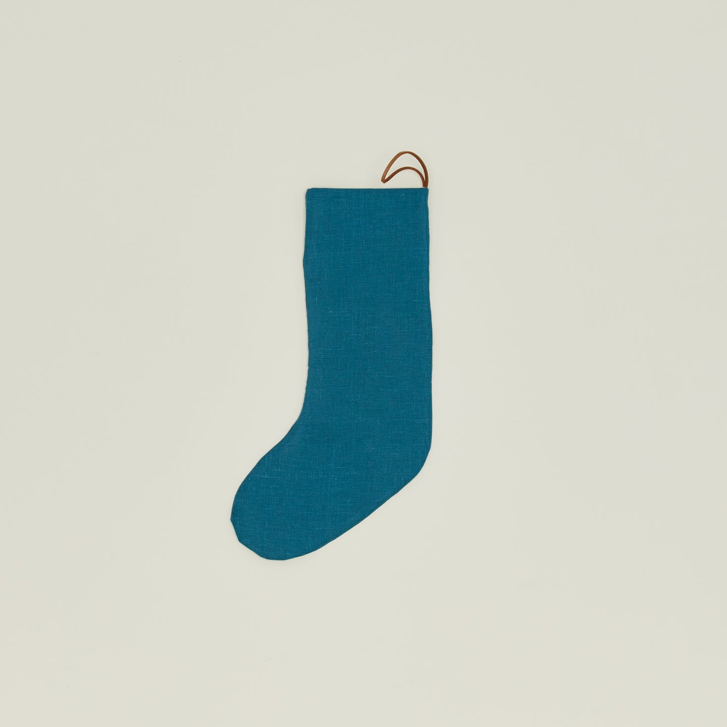 Simple Linen Stocking - Peacock