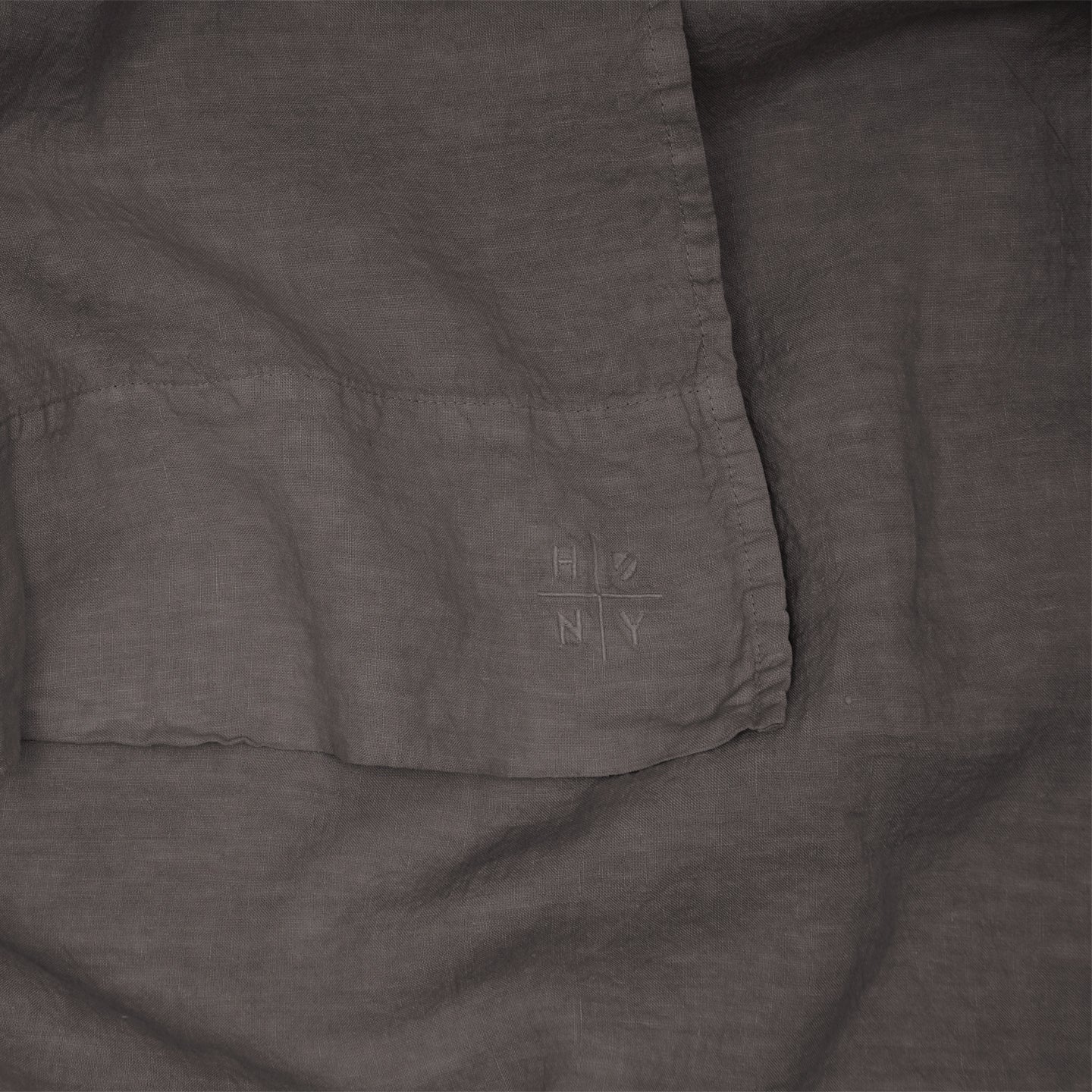 Simple Linen Flat Sheet - Dark Grey
