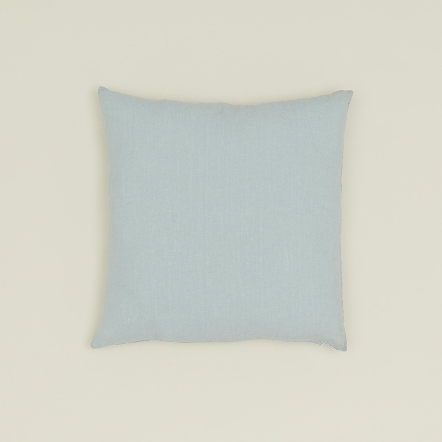 Reversible Velvet + Linen Pillow - Sky