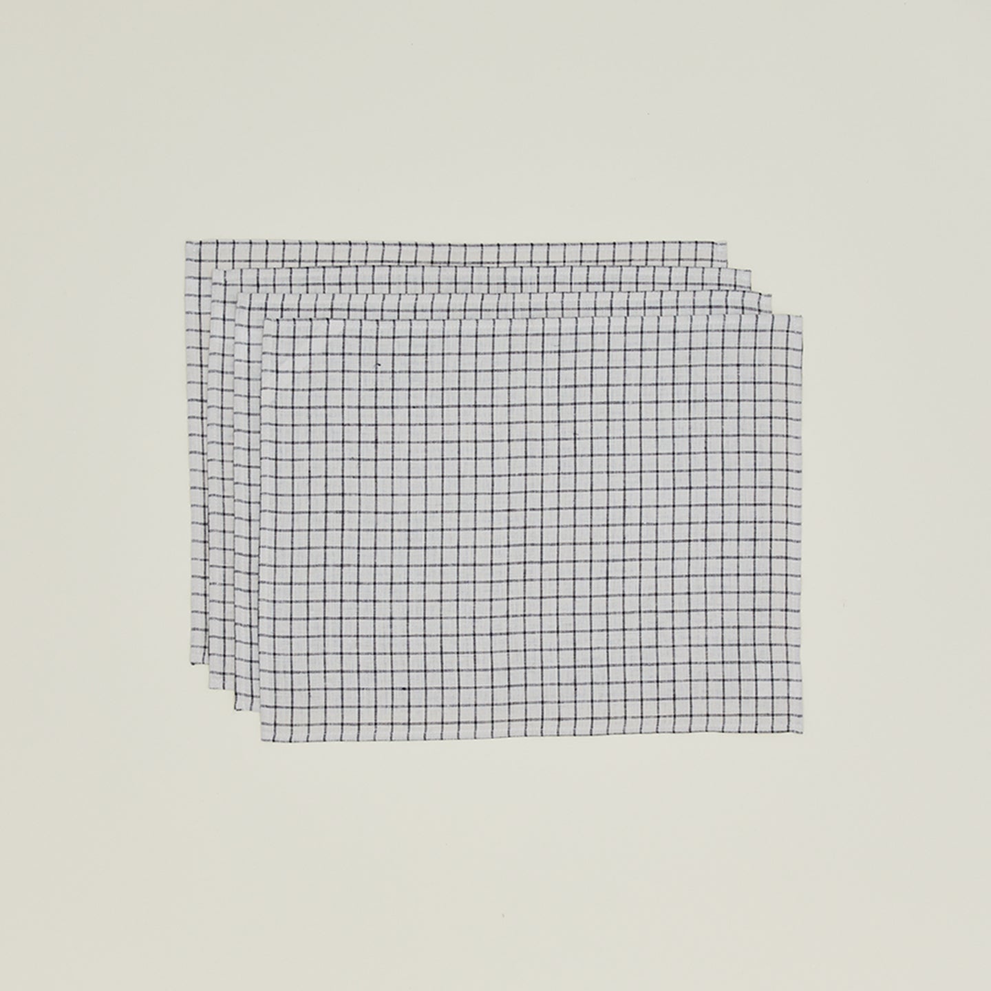 Checked Linen Placemat, Set of 4