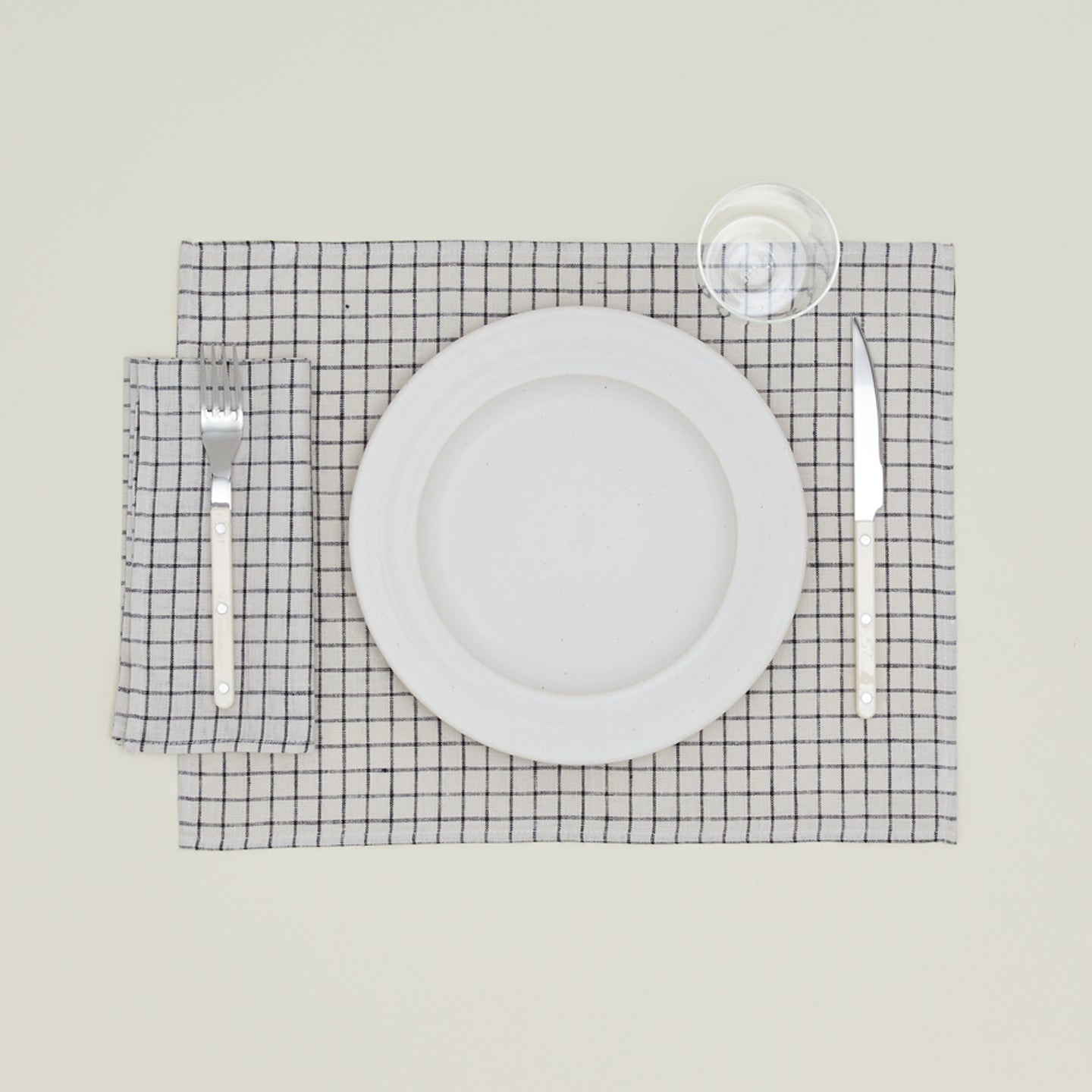 Checked Linen Placemat, Set of 4