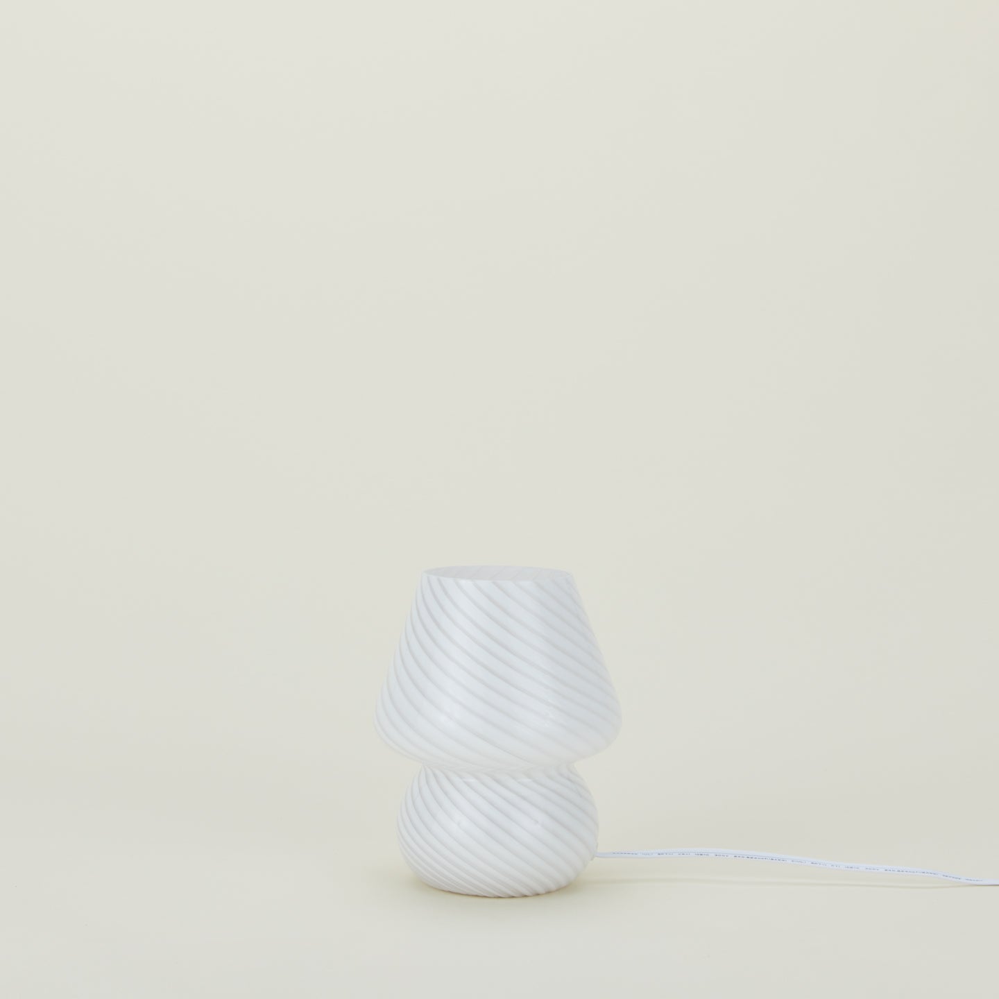 Glass Mini Mushroom Lamp - White