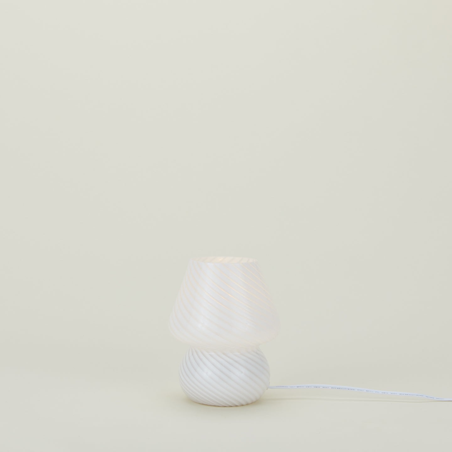 Glass Mini Mushroom Lamp - White