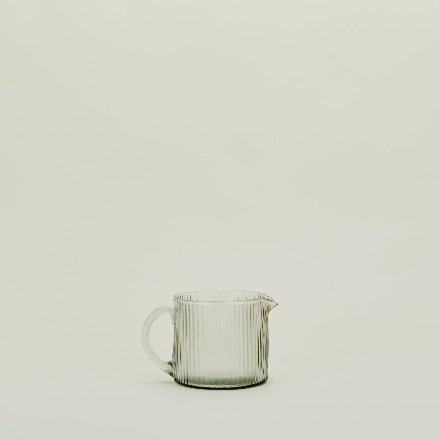 Glass Ribbed Pitcher