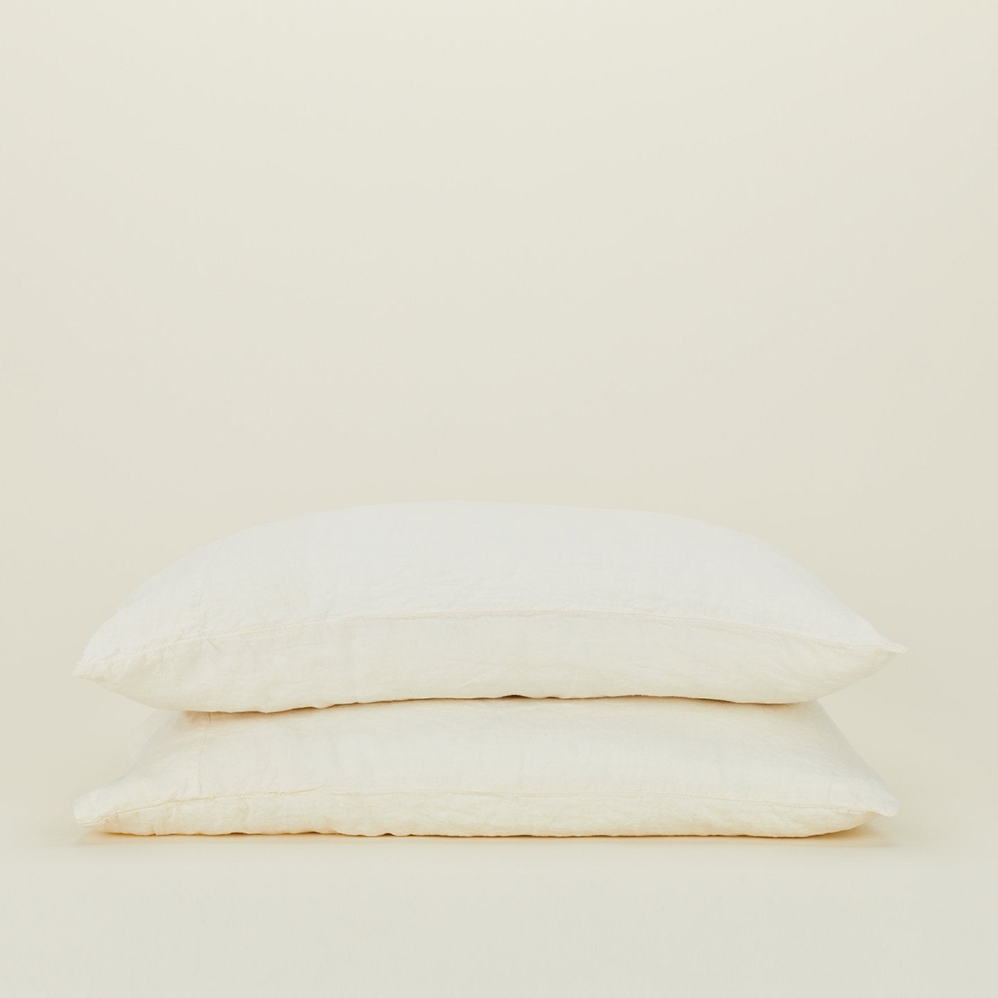 Simple Linen Pillowcases - Ivory