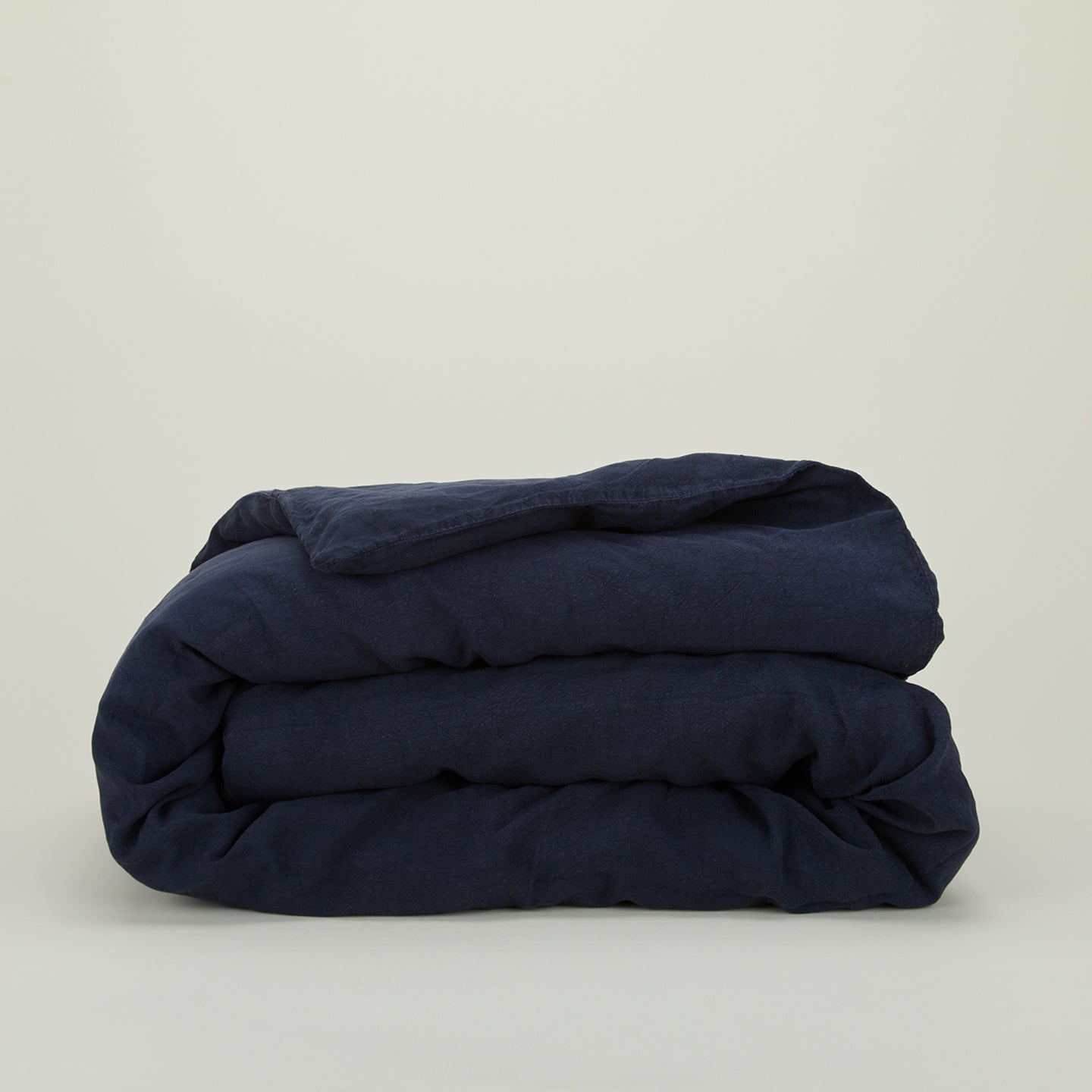 Simple Linen Duvet - Navy