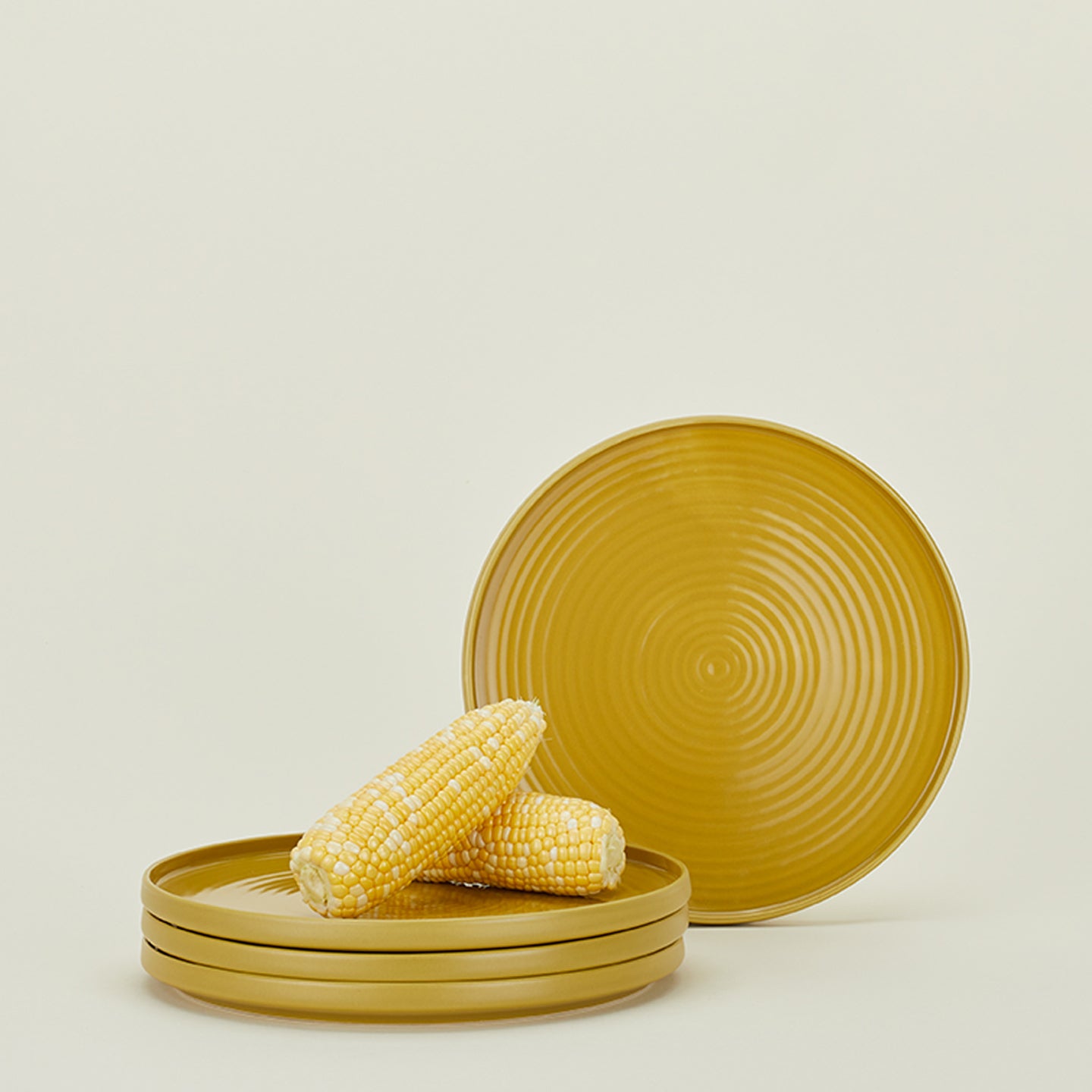 Essential Dinner Plate, Set of 4 - Mustard