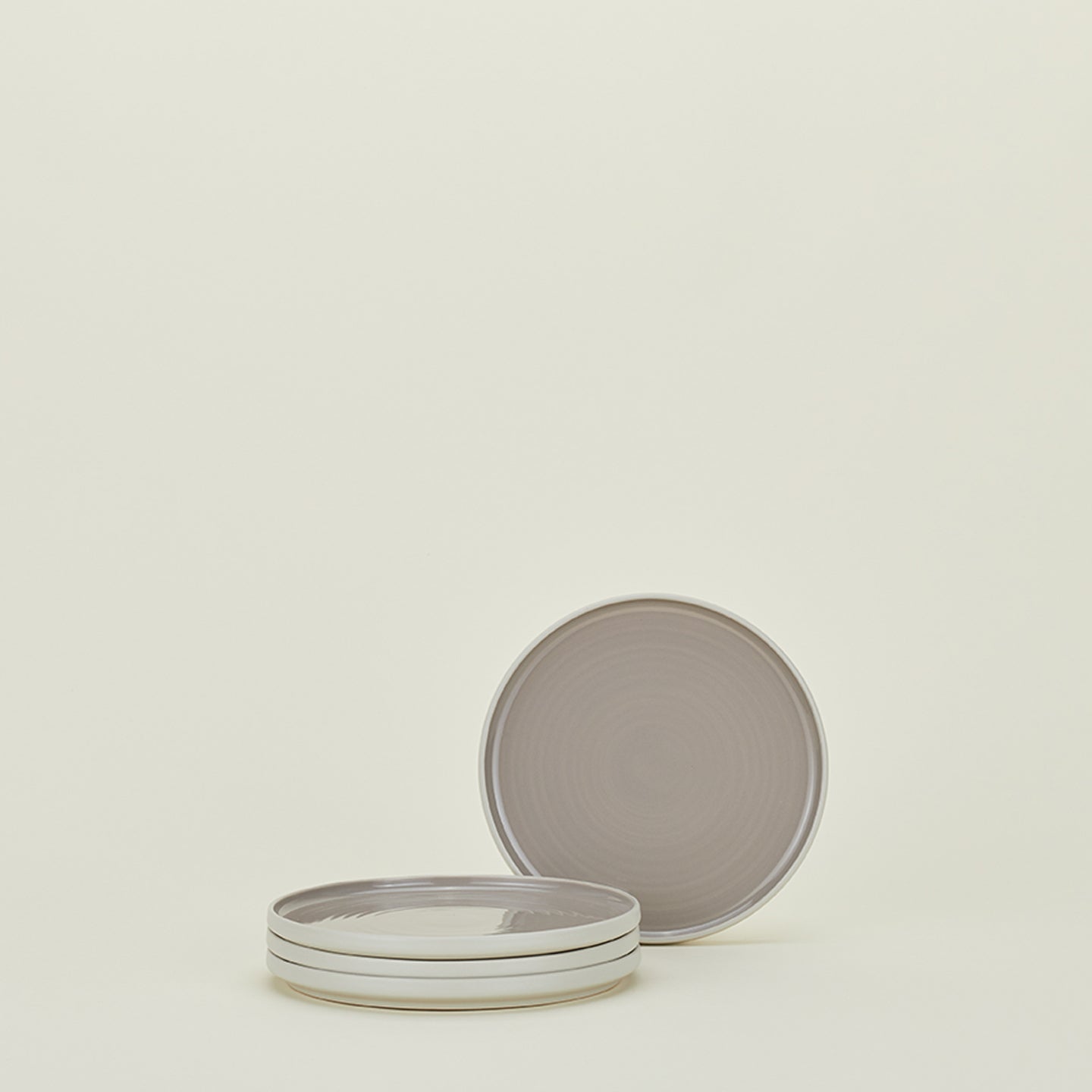Essential Salad Plate, Set of 4 - Light Grey