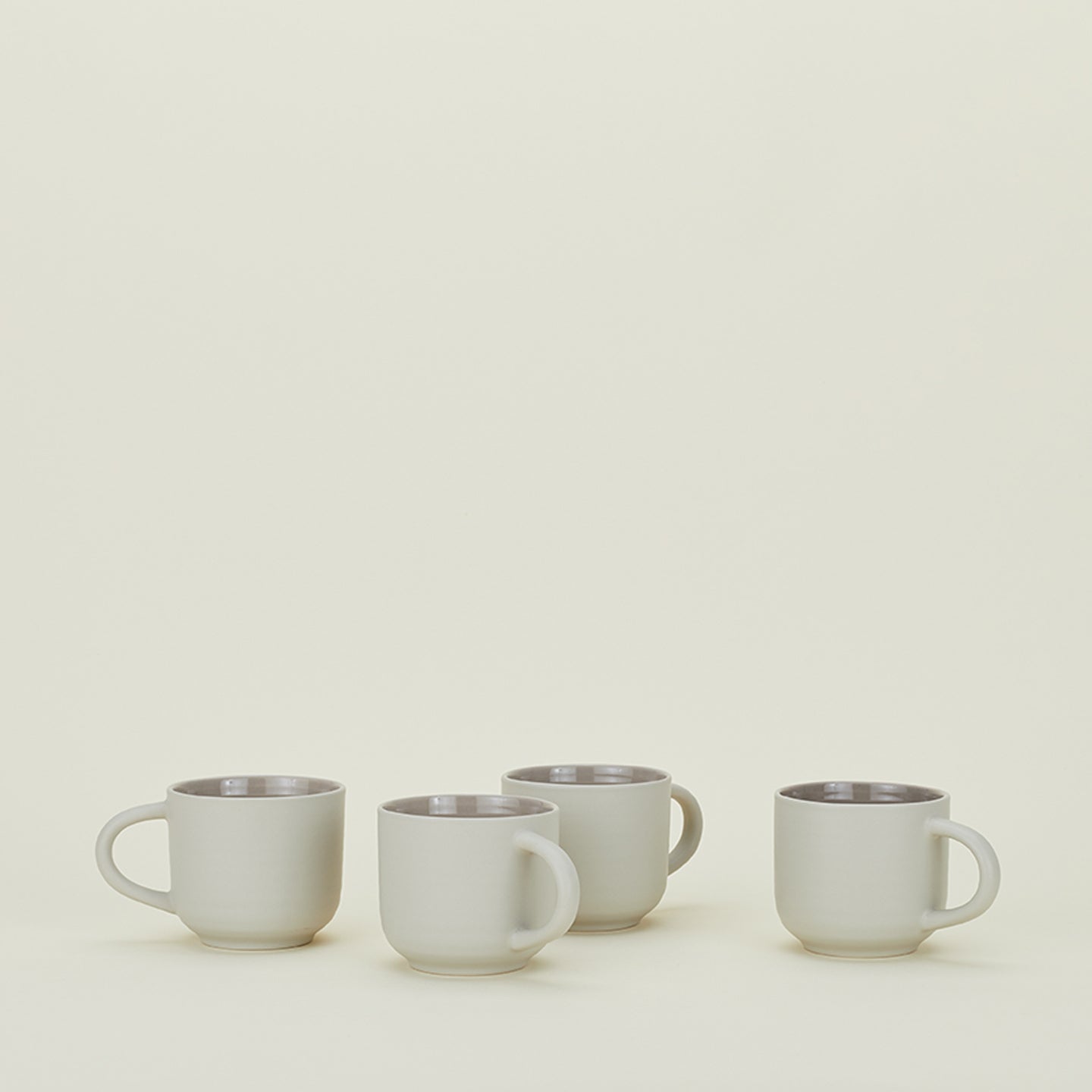 Essential Mug, Set of 4 - Light Grey