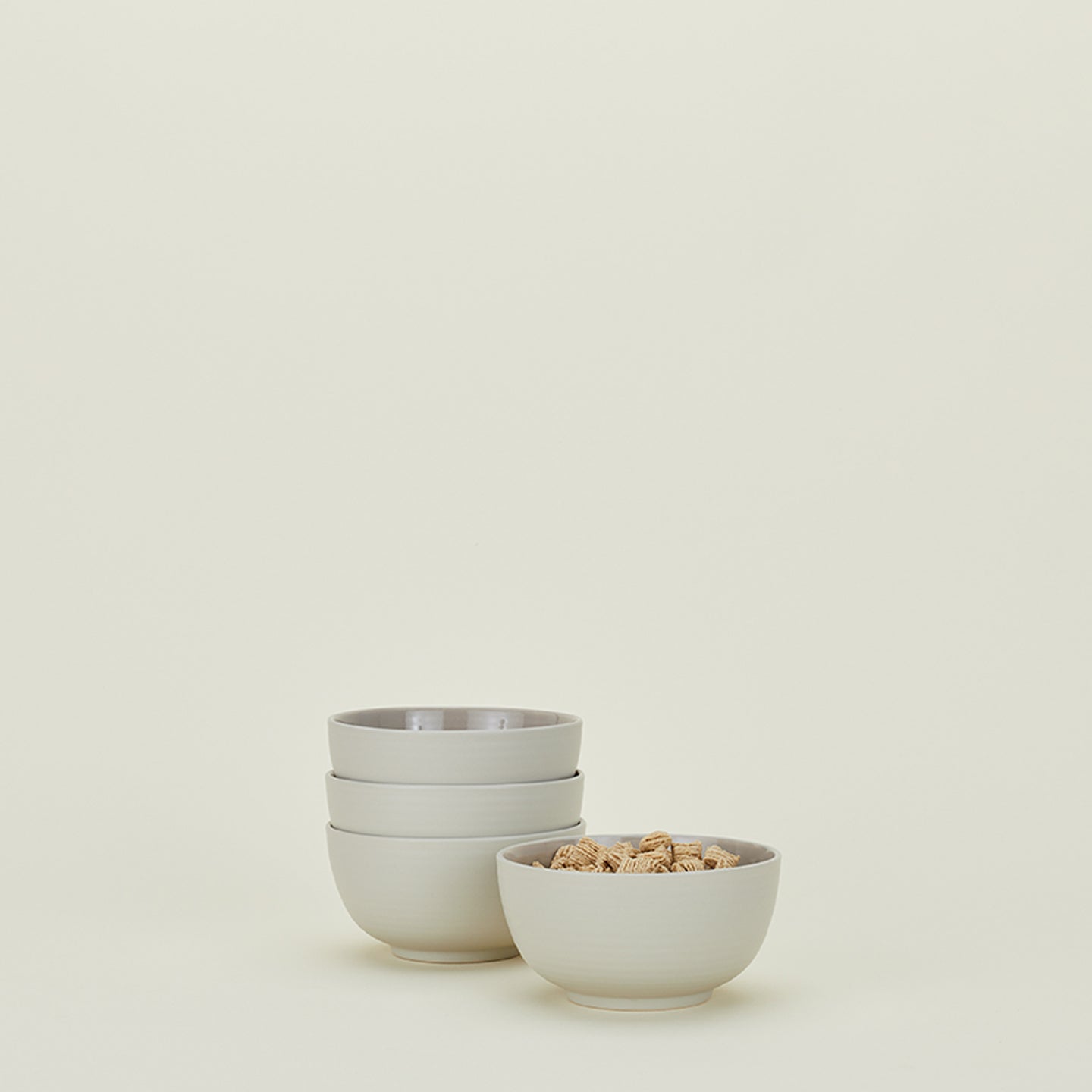 Essential Large Bowl, Set of 4 - Light Grey