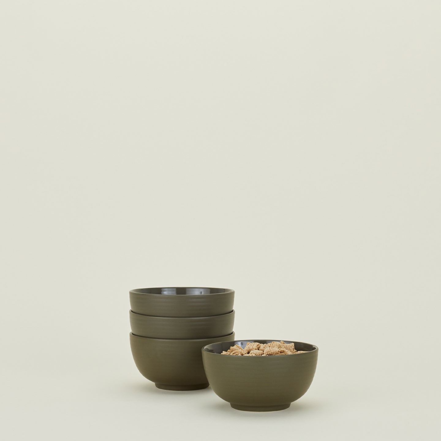 Essential Large Bowl, Set of 4 - Olive