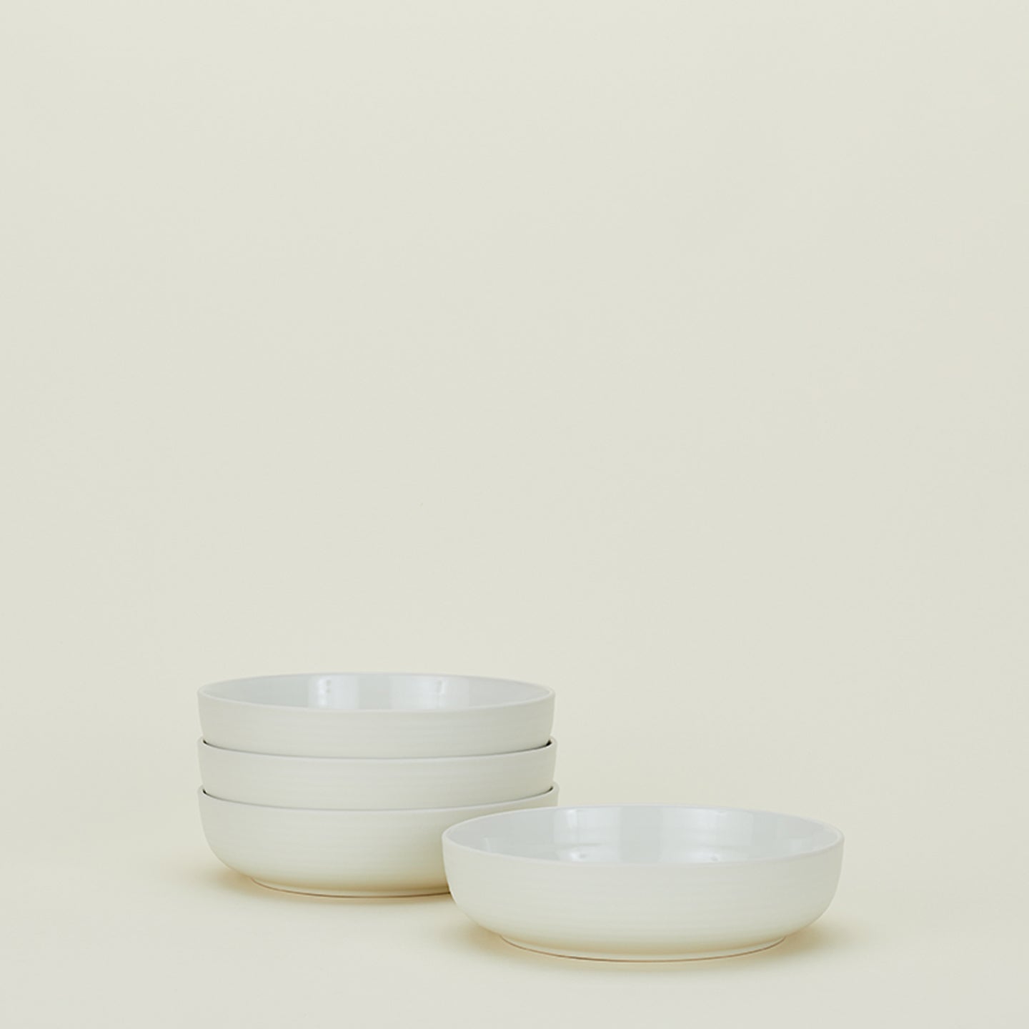Essential Low Bowl, Set of 4 - Bone