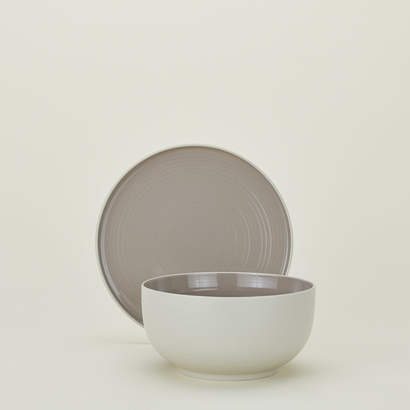 Essential Serveware, 2 Piece Set - Light Grey