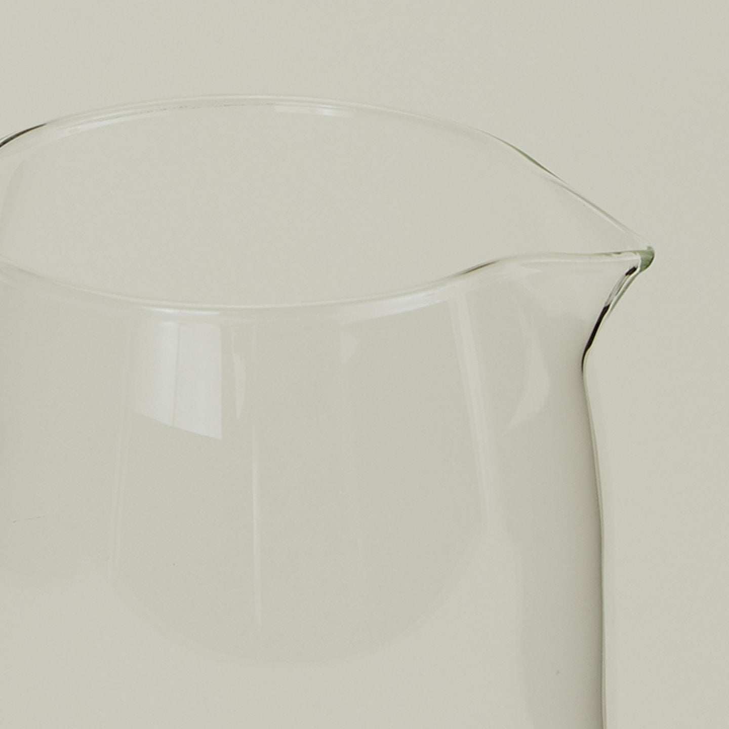 Close up of the rim of the Essential Glassware Pitcher in Clear.