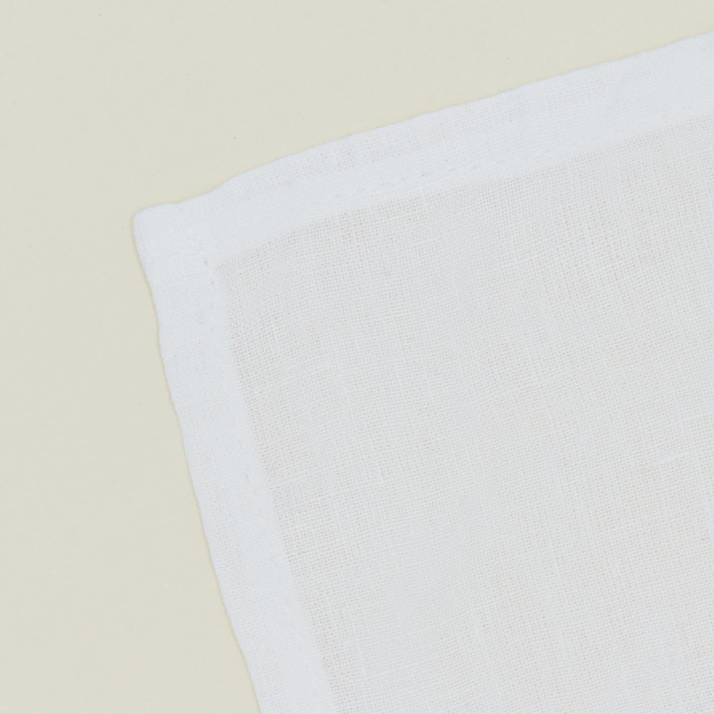 Simple Linen Cocktail Napkin, Set of 4 - White