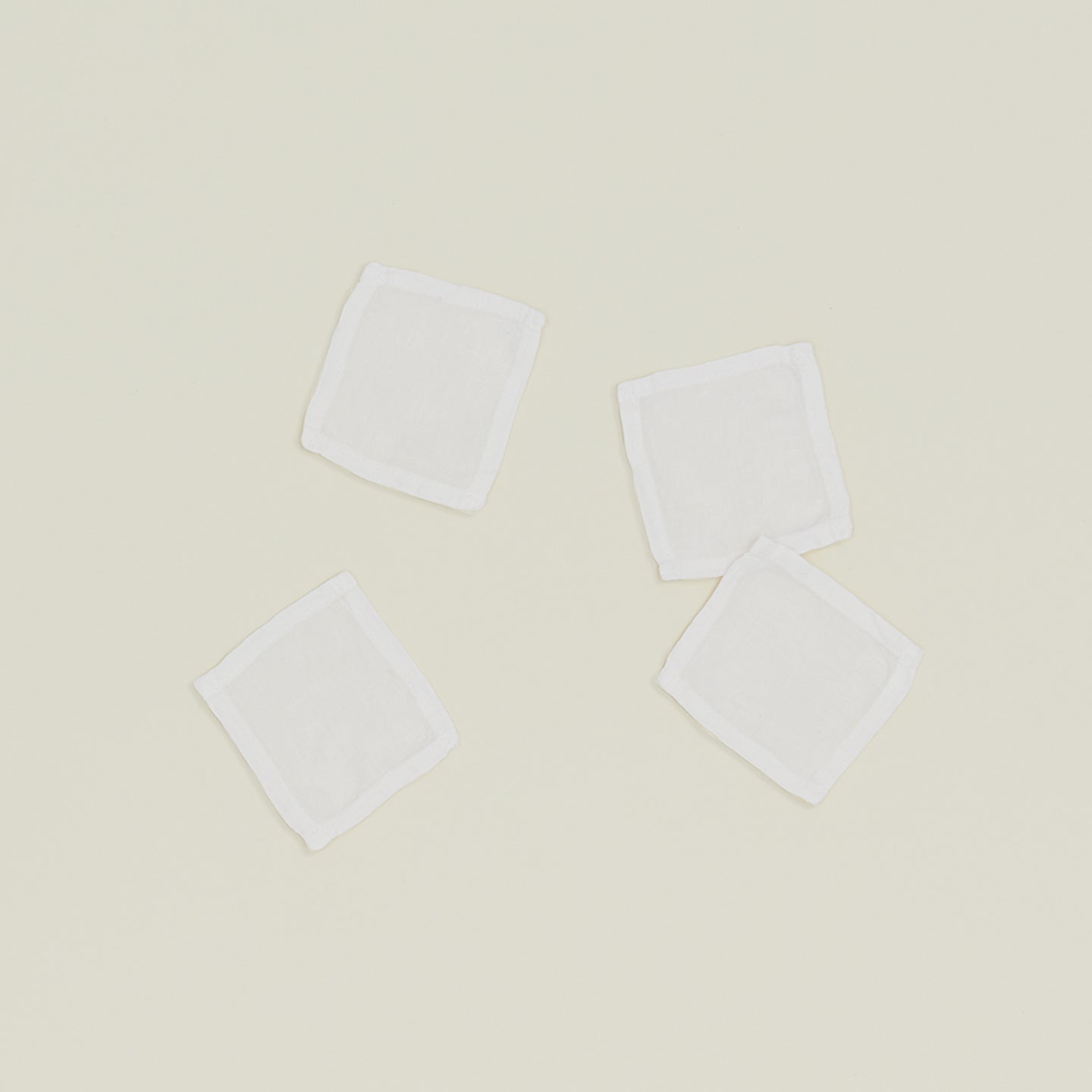 Simple Linen Cocktail Napkin, Set of 4 - Petal
