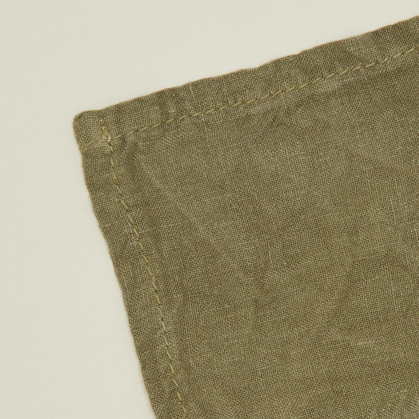 Simple Linen Cocktail Napkin, Set of 4 - Olive