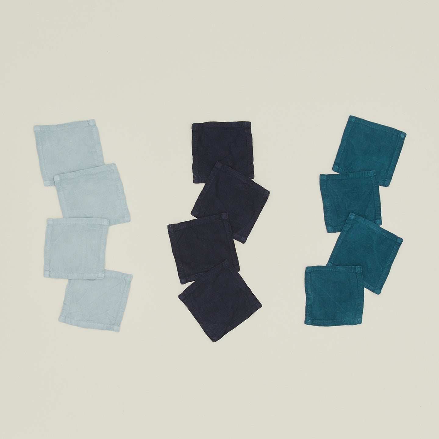 Simple Linen Cocktail Napkin, Set of 4 - Sky