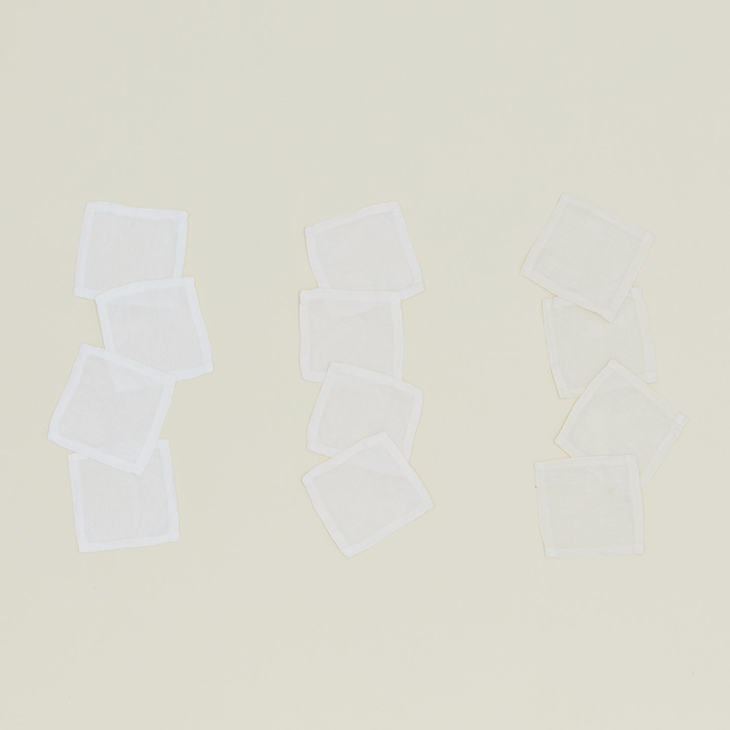 Simple Linen Cocktail Napkin, Set of 4 - Ivory