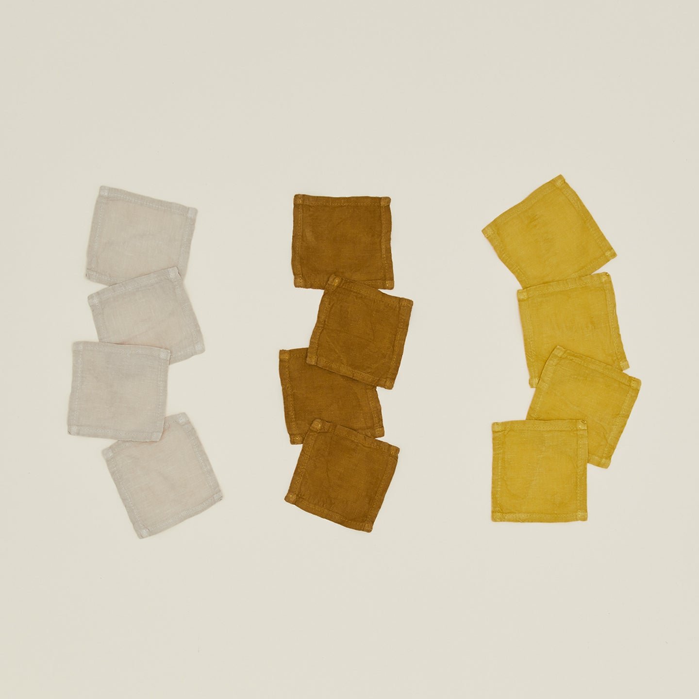 Simple Linen Cocktail Napkin, Set of 4 - Flax