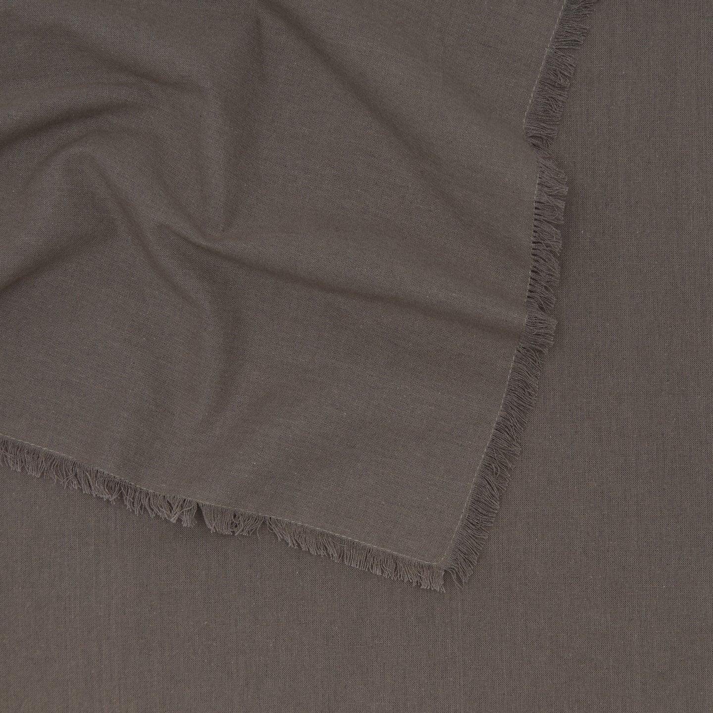Close up of Essential Striped Tablecloth in Dark Grey.