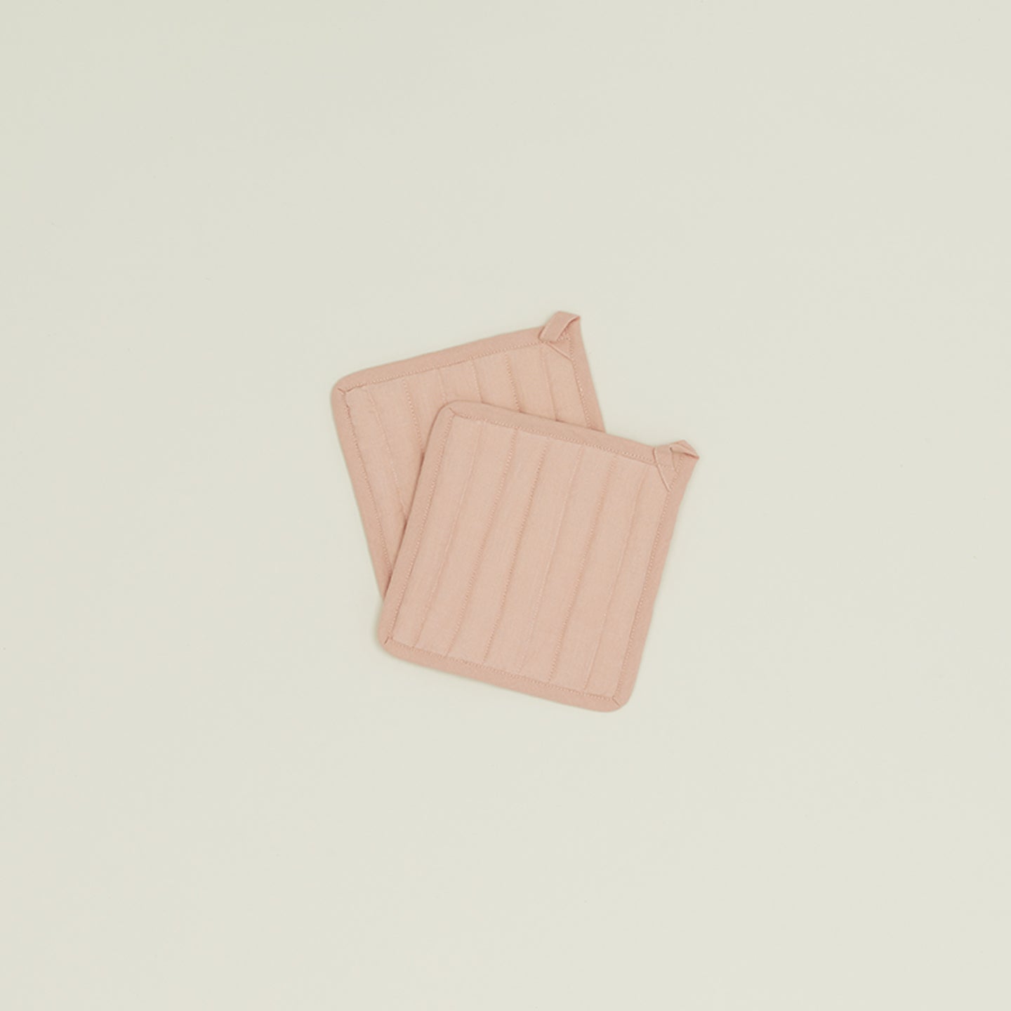Simple Linen Pot Holder, Set of 2 - Blush