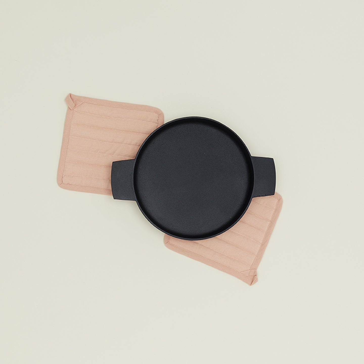 Simple Linen Pot Holder, Set of 2 - Blush