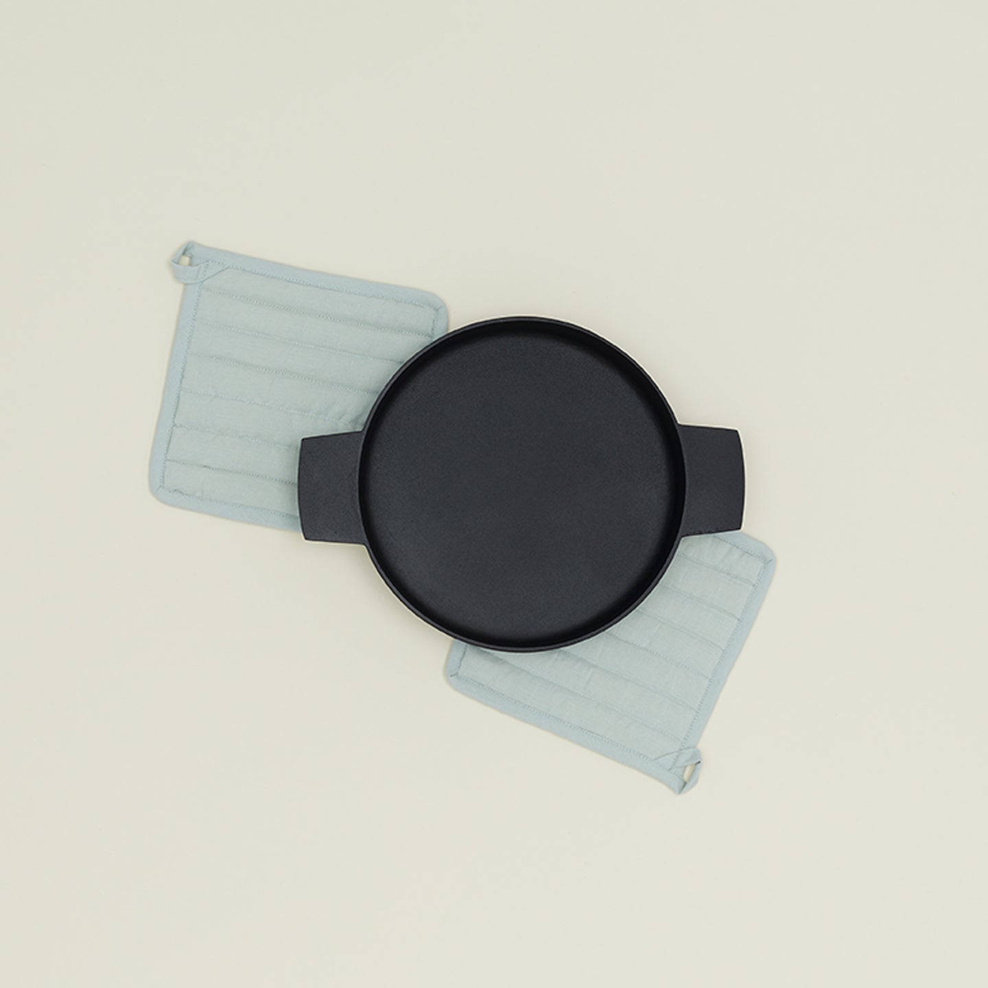 Simple Linen Pot Holder, Set of 2 - Sky