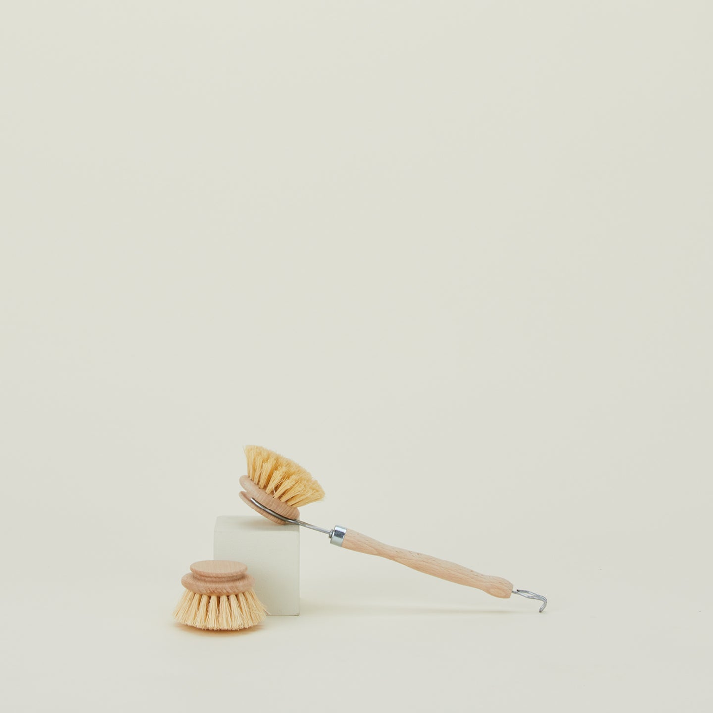 Essential Wood Handled Scrubber + Replacement Brush