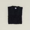 Simple Waffle Bathrobe - Black