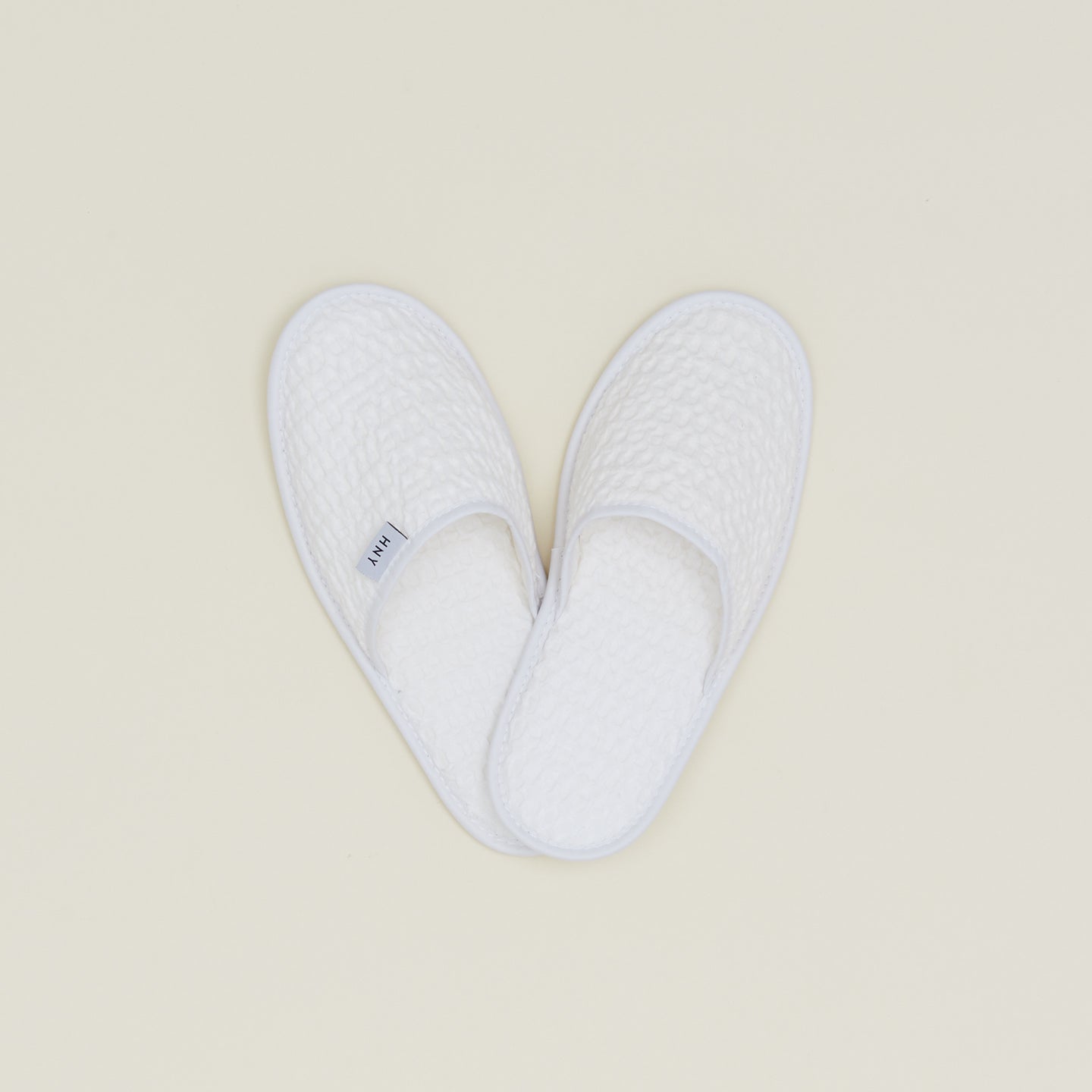 Simple Waffle Slippers - White