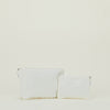Simple Linen Zipper Pouch - Ivory