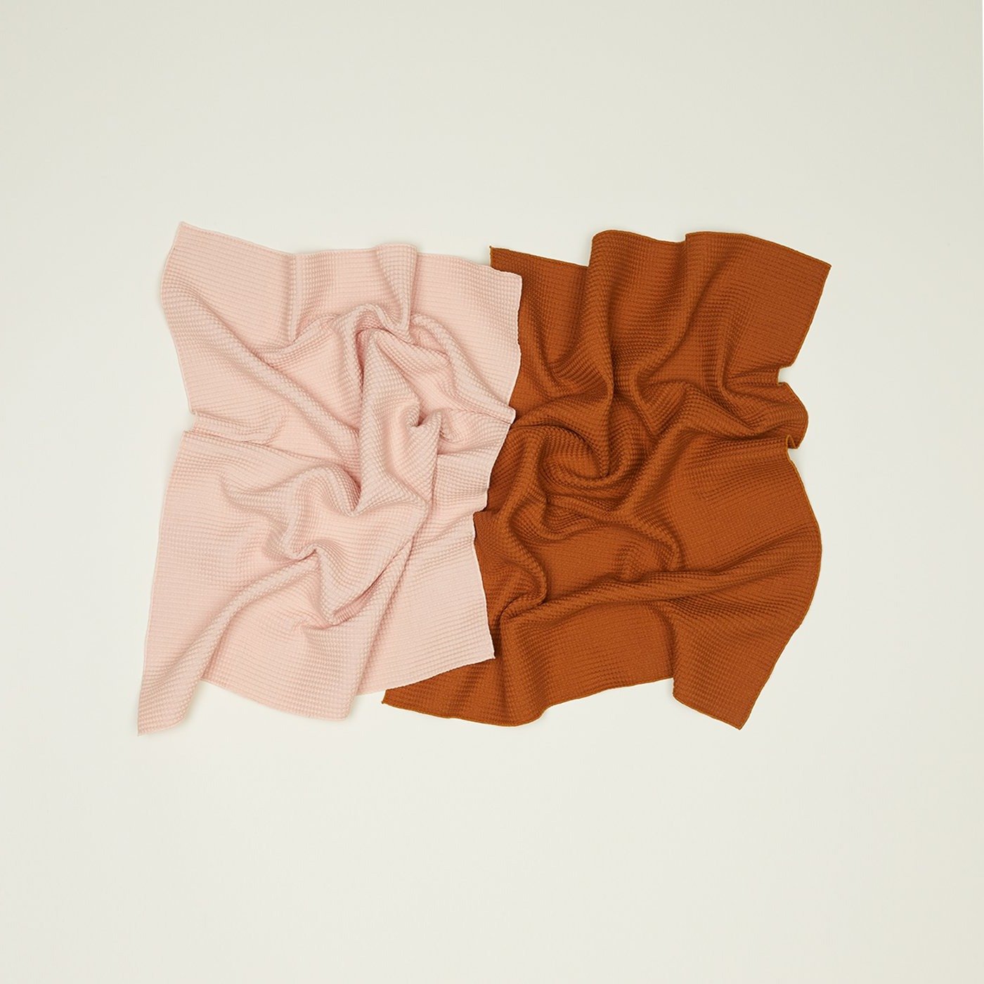 Essential Waffle Dish Towel - Blush/Terracotta