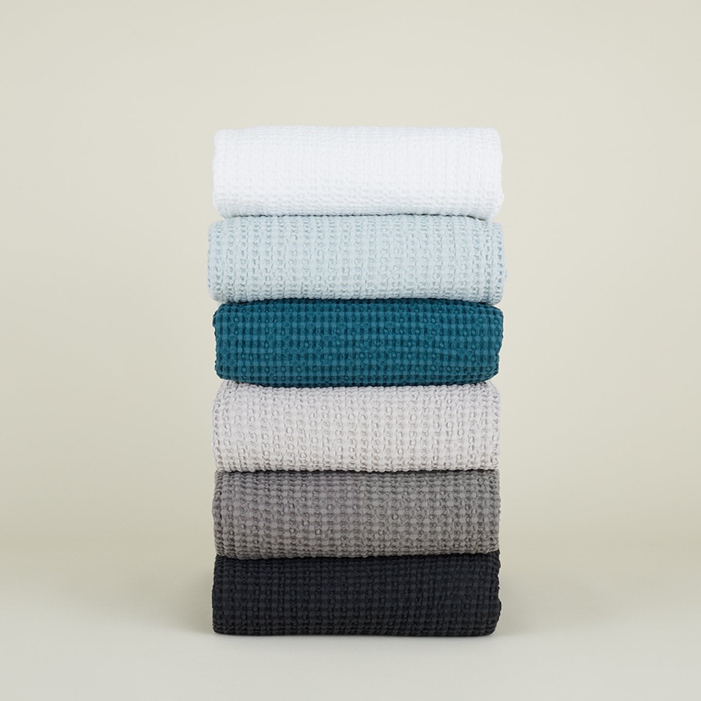 Simple Waffle Shower Curtain - Light Grey