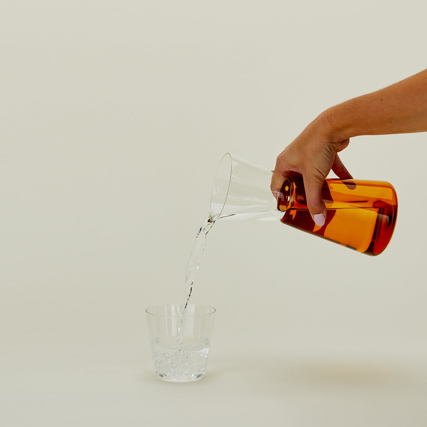 High Rise Carafe + Glass - Amber/Clear