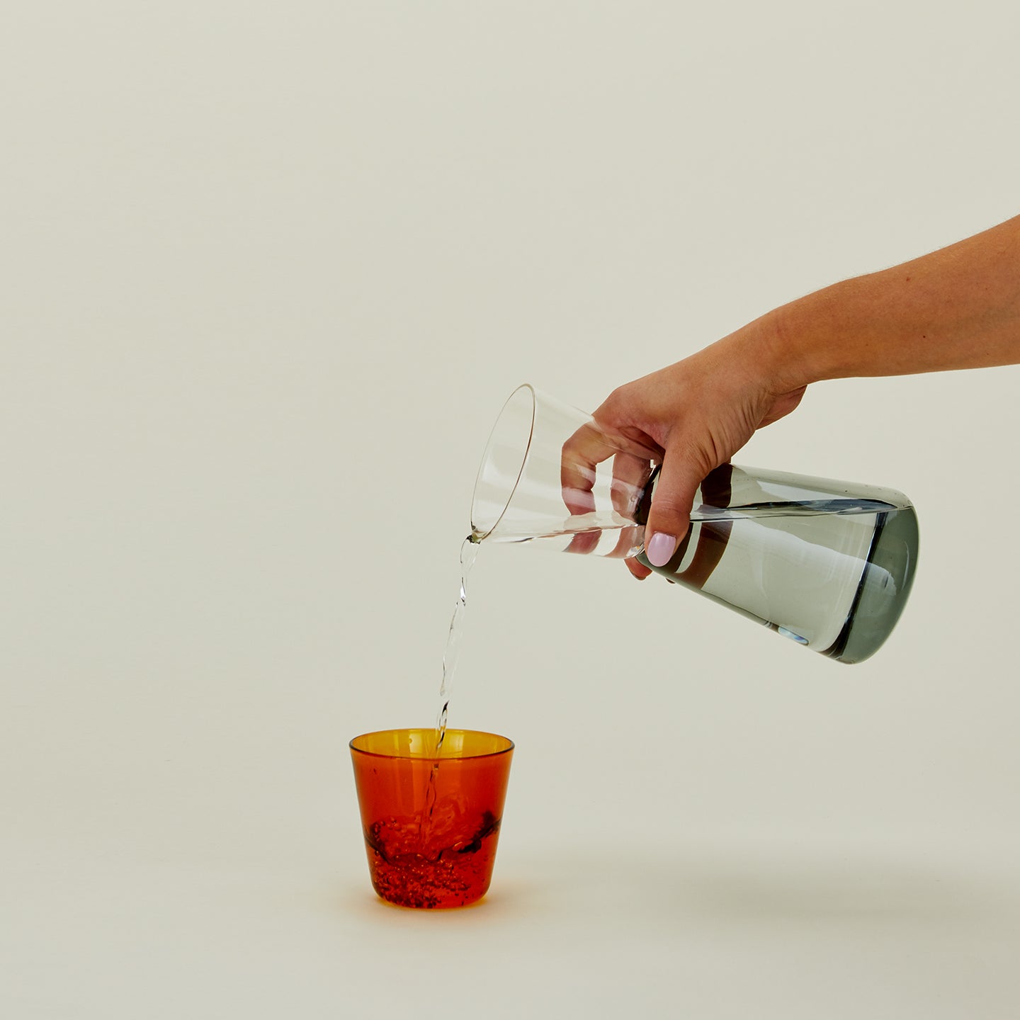 High Rise Carafe + Glass - Smoke/Amber
