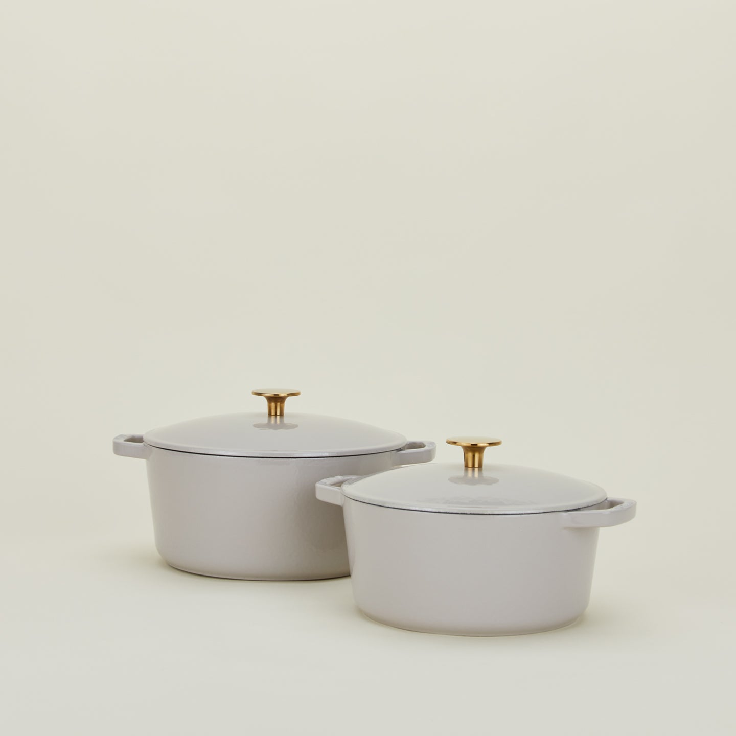 Enameled Cast Iron Dutch Oven - Light Grey