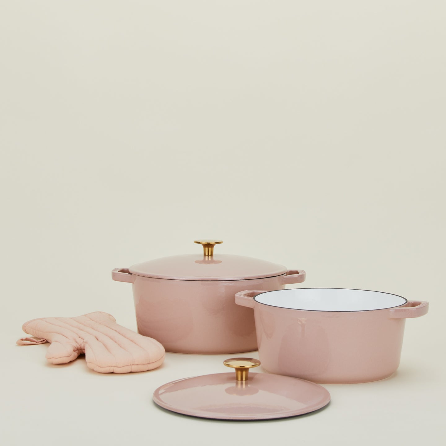 Enameled Cast Iron Dutch Oven - Blush