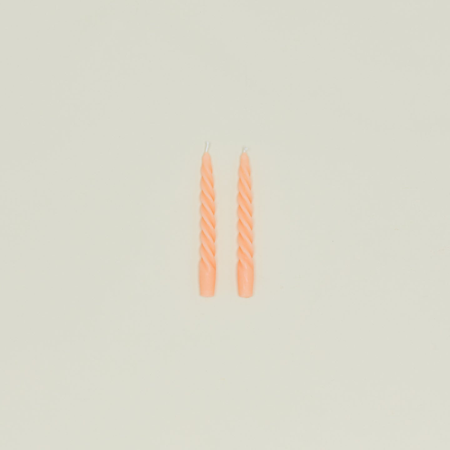 Twisted Taper Candle, Set of 2 - Blush